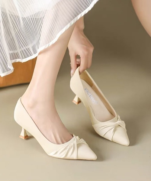 「Miniministore」 パンプス 24.0cm ブラック レディース_画像3