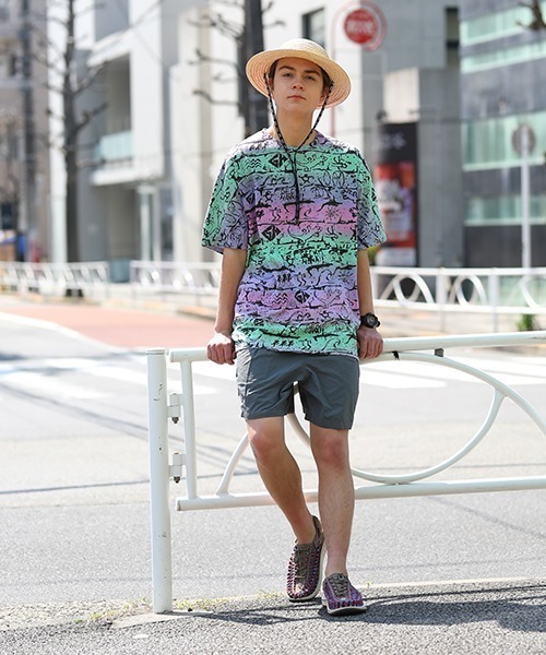 ★boohoo★ バック 刺繍入り ショート パンツ トラック スーツ BURLAP OUTFITTER パンツ TRACK SHORT / トラックショーツ