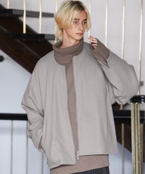 ダブルジップ ノーカラーブルゾン | ブルゾン | trufar.com