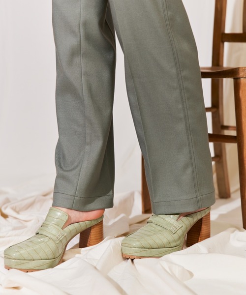 ALEXIA STAM（アリシアスタン） ローファー Square Toe Loafer Mules 