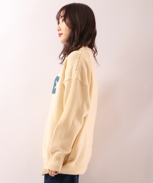 FUNALIVE セーター ニット オーバーサイズ NICEロゴニット