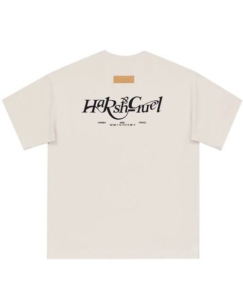 tシャツ Tシャツ 革タグ付きプリントTシャツ HC23S3TP01「Harsh and 