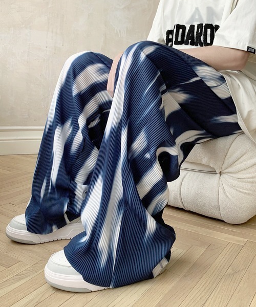 パンツ 「FVLMEN」marble design relax Pants/マーブル デザイン