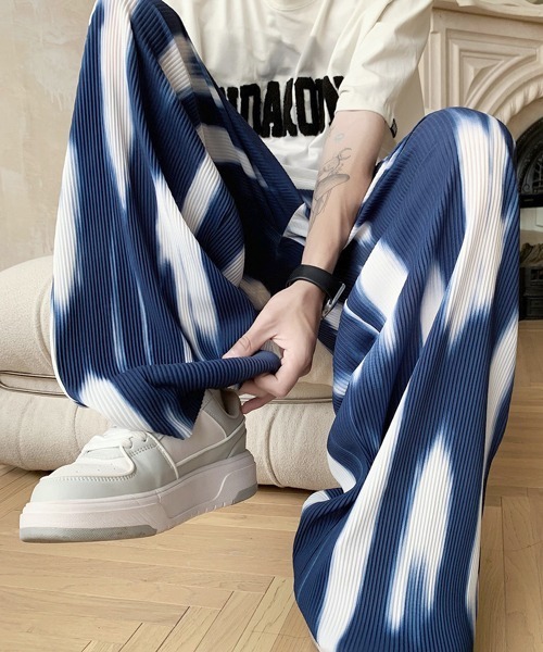 パンツ 「FVLMEN」marble design relax Pants/マーブル デザイン