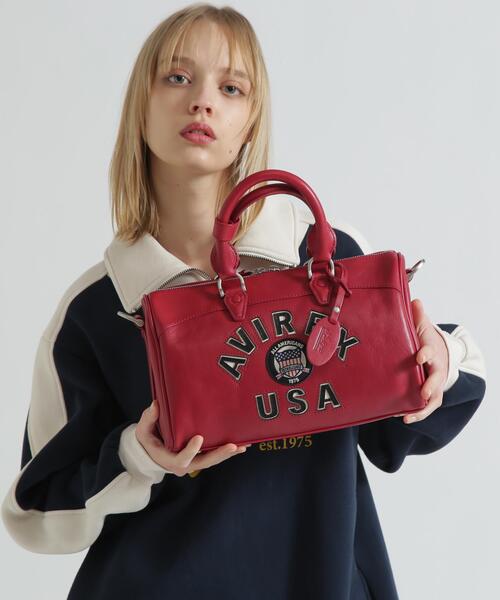 AVIREX（アヴィレックス） ボストンバッグ VARSITY LEATHER MINI