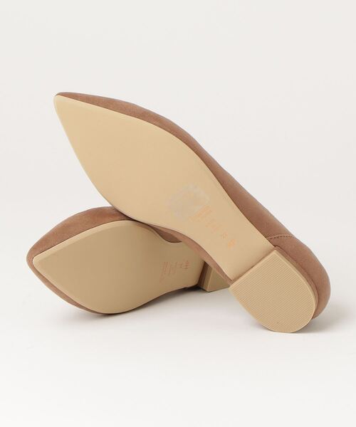 DIANA パンプス フラット ベージュ ポインテッドトゥ 金具 24㎝ 美品］DIANA サイド切り替えフラット24cmポインテッドトゥ