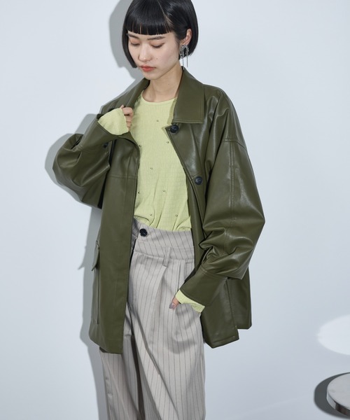 トップス YN THE Yon tシャツ ドットスタッズリップルトップス レディース
