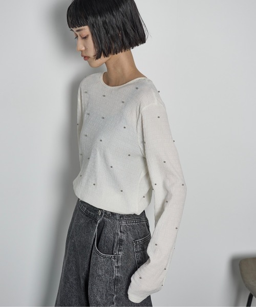 REDEMPTION 売れ筋商品|||リデンプション Tシャツ トップス レディース Tops White Re:EDIT トップス レディース Tシャツ カットソー スクエア