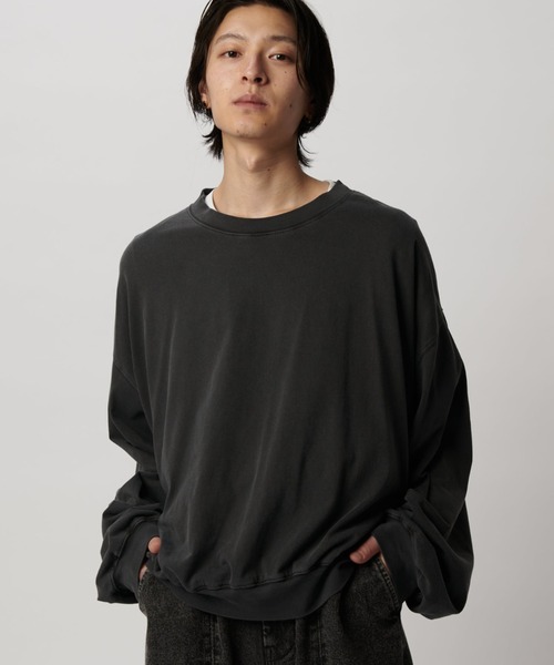 Lui's tシャツ ピグメントルーズフィットロンT メンズ