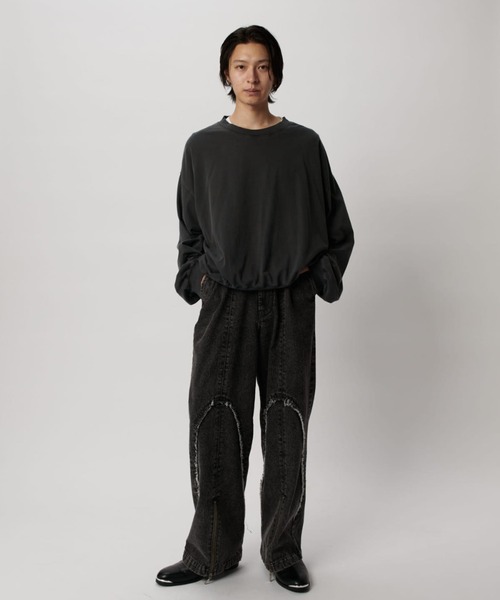 Lui's tシャツ ピグメントルーズフィットロンT メンズ