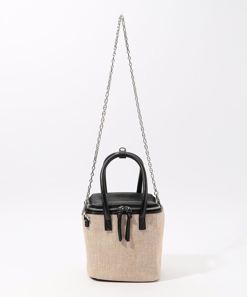 美品　L'Avenir✴︎ショルダーバッグ ブラウン L'Avenir ショルダーバッグ レザーコンビ 2wayシティサック