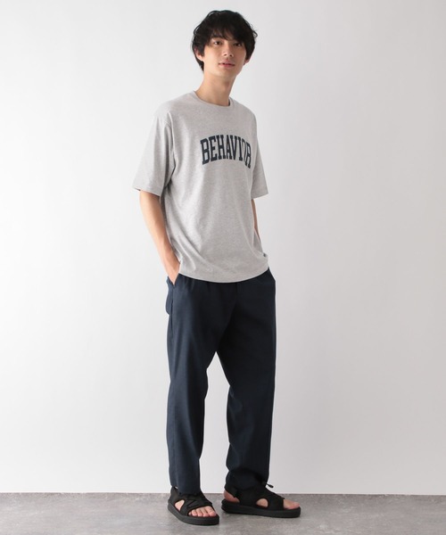 安心の追尾発送/関税込み☆   クルーネックロゴT 新品】EN ROUTE アンルート ロゴ刺繍クルーネックTシャツ
