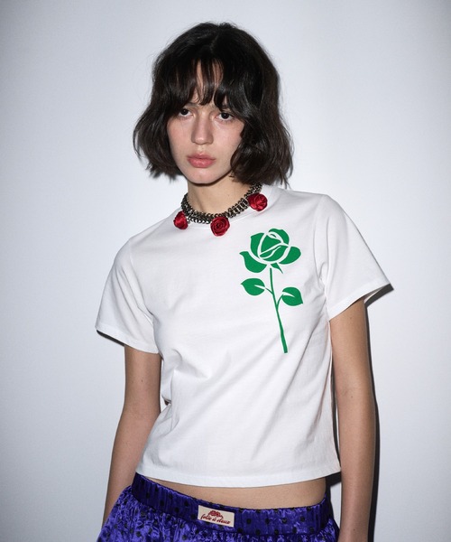 Mardi Mercredi tシャツ SLIM TSHIRT UNE ROSE レディース