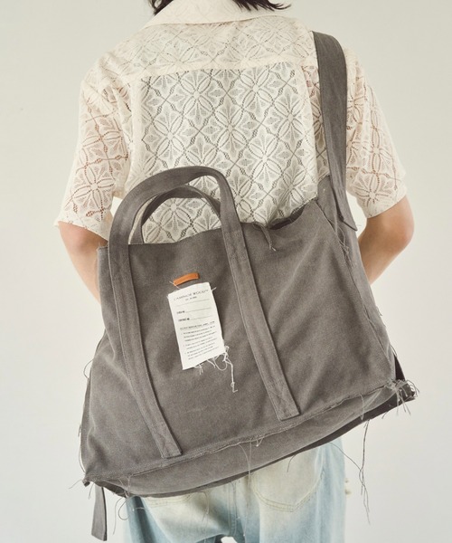 Camphor wood ショルダーバッグ cut off fringe shoulder bag