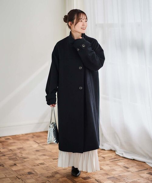 le.coeur blanc コート アウター ウールカシミヤスタンドカラー
