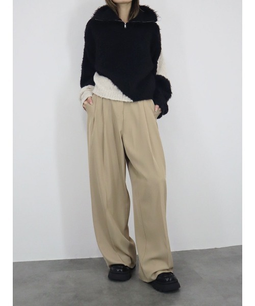 リュクス トレンド シースルー 綺麗め スラックス パンツ moment+ スラックス パンツ 「累計販売枚数7万枚突破！」カット