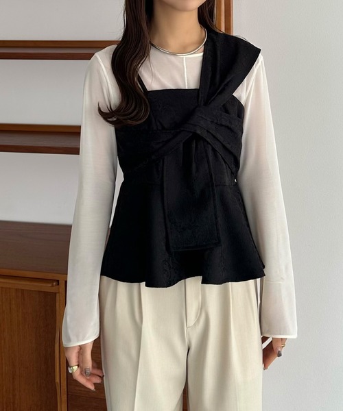 「callautia」 キャミソールブラウス SMALL ベージュ レディース callautia 「callautia」 キャミソールブラウス SMALL ベージュ