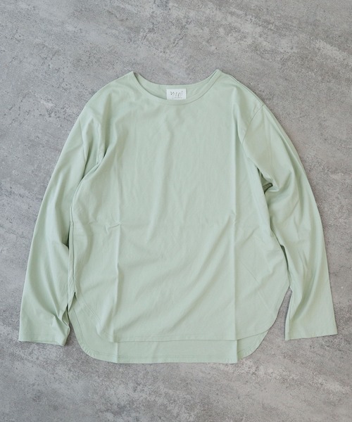 tシャツ 80/- スムース水起毛　クルーネックプルオーバー レディース