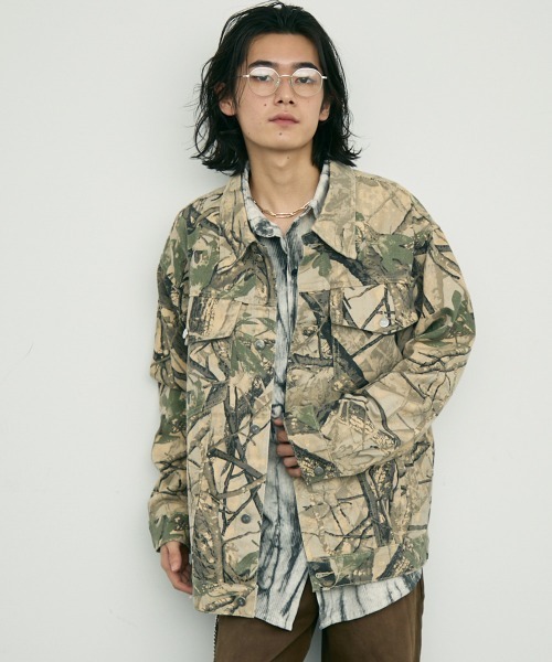 Shoowtime デニムジャケット gジャン Real tree Camo All Over
