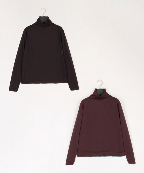 tシャツ ソフトチュール×ウーリー分繊トリコット広巾 プルオーバー レディース