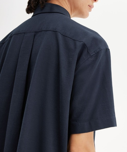 FRED PERRY シャツワンピース Seersucker Shirt Dress／シア