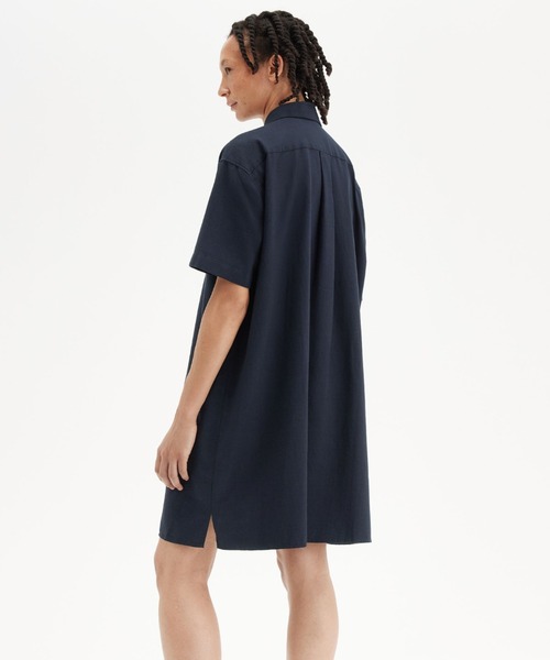 FRED PERRY シャツワンピース Seersucker Shirt Dress／シア