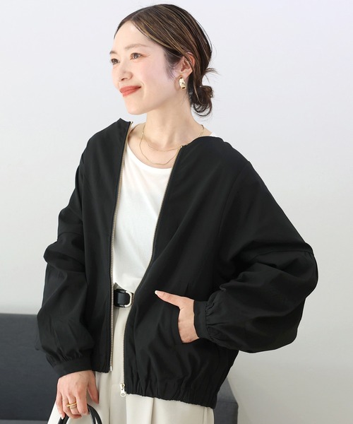 Aletta vita ブルゾン アウター 極伸びタック使いブルゾン レディース