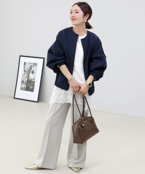 Aletta vita ブルゾン アウター 極伸びタック使いブルゾン レディース