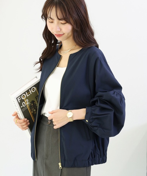 Aletta vita ブルゾン アウター 極伸びタック使いブルゾン レディース