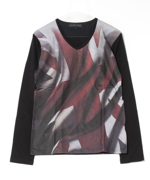 その他 The Attic 9jupf8b in the attic tシャツ ○in attic○Vネック/フラッグプリント/LS