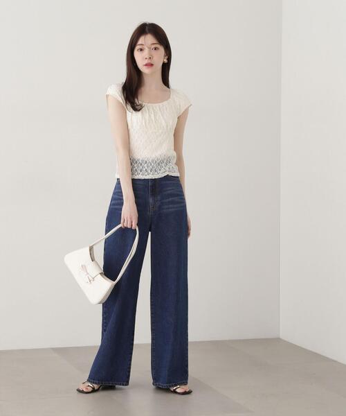 PROPORTION BODY DRESSING パンツ ハイウエストフレアーデニム