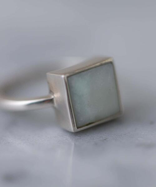 指輪 リング SMELLY so’　square amazonite ring レディースの画像