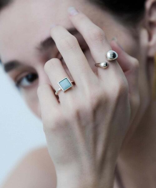 指輪 リング SMELLY so’　square amazonite ring レディースの画像