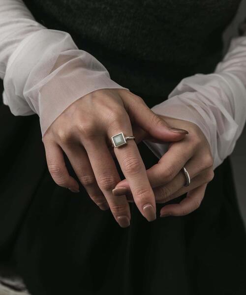 指輪 リング SMELLY so’　square amazonite ring レディースの画像