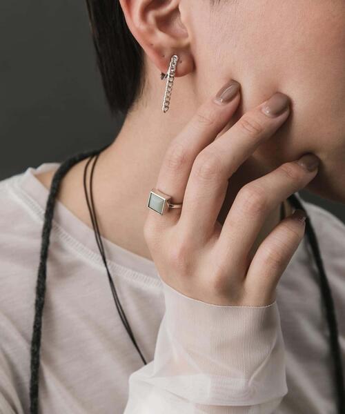 指輪 リング SMELLY so’　square amazonite ring レディースの画像