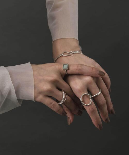 指輪 リング SMELLY so’　square amazonite ring レディースの画像