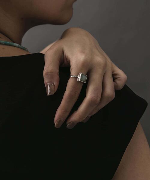 指輪 リング SMELLY so’　square amazonite ring レディースの画像