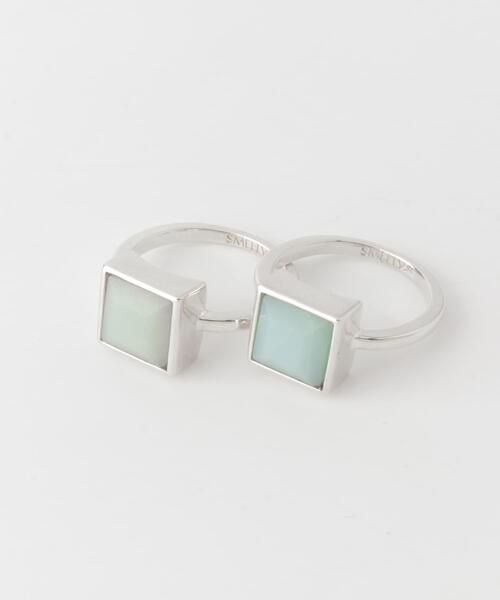 指輪 リング SMELLY so’　square amazonite ring レディースの画像