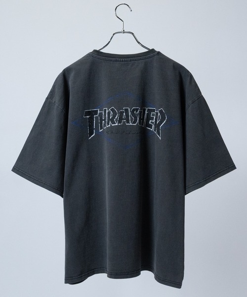 激レア THRASHER ファイヤーハートロゴ Tシャツ Mアッシュグレー THRASHER/バックロゴフレイムハート TEE【限定展開】｜Daytona