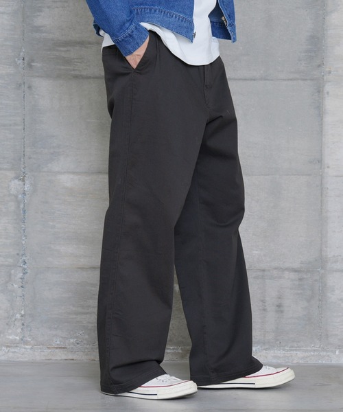 JIGGYS SHOP（ジギーズショップ） ワイドパンツ チノパン ストレッチ
