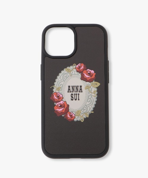 ANNA SUI スマホケース iPhoneケースlimited ブラック×ローズ