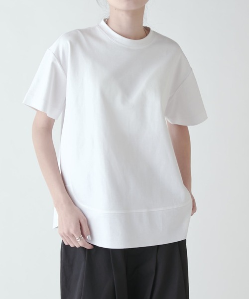 tシャツ 裾切替プルオーバー レディース