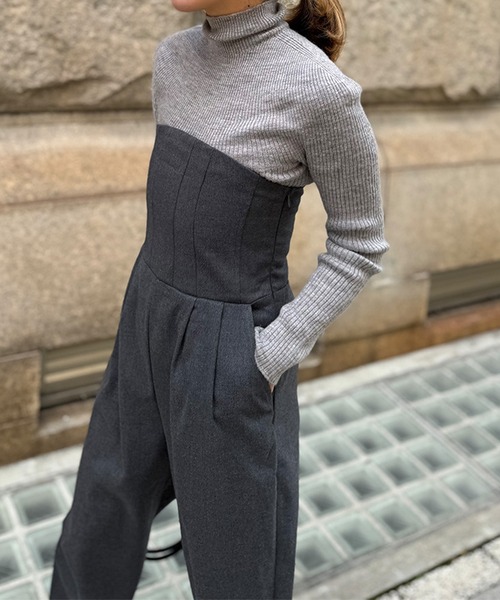 二点セット◯美品セントルーニーベアトップサロペット ST.ROONEY（セントルーニー） サロペット オーバーオール ベアトップ