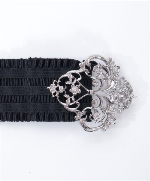 axes femme（アクシーズ ファム） ベルト 花装飾クラシカルゴムベルト