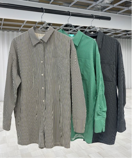 Ameri（アメリ） オールインワン STRIPE SHIRT ROMPERS レディース