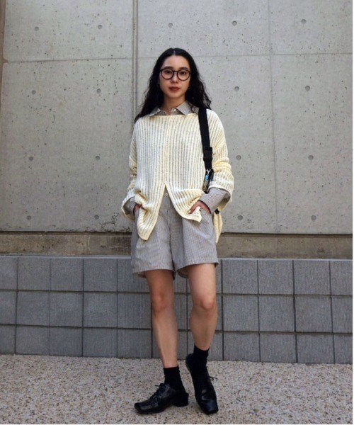 Ameri（アメリ） オールインワン STRIPE SHIRT ROMPERS レディース