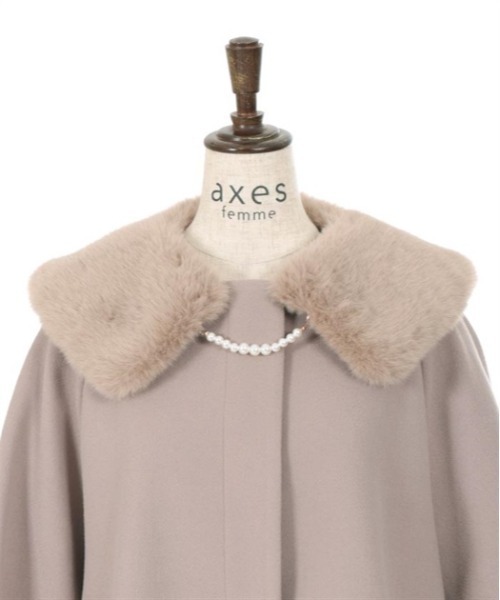 「axes femme」 ピーコート FREE モカ レディース_画像5