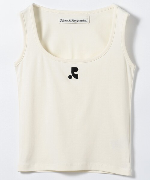 タンクトップ ノースリーブ Rest＆Recreation/レスト＆レクリエーション WIDE U-NECK TANK TOP/ワイドユーネックタンク