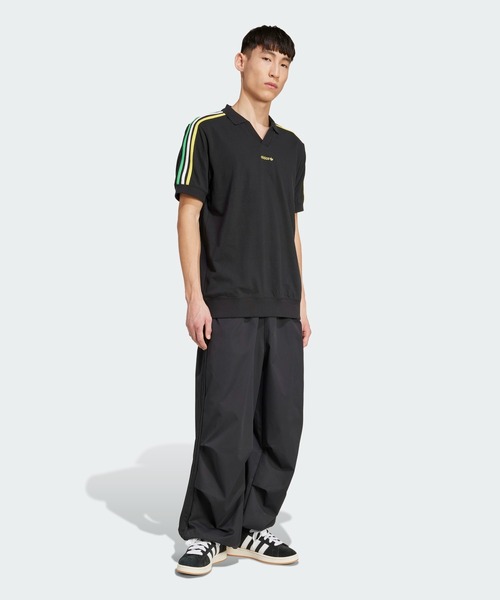 adidas ブラウン 長袖ポロシャツ　Lサイズ アディダス　オリジナルス adidas ポロシャツ アディカラーラグビーポロシャツ