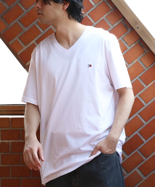 TOMMY HILFIGER tシャツ Vネック半袖Tシャツ メンズ レディース